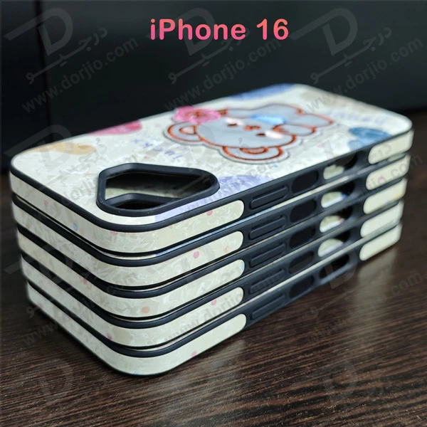 خرید قاب ژله ای طرح برجسته خرسی iPhone 16