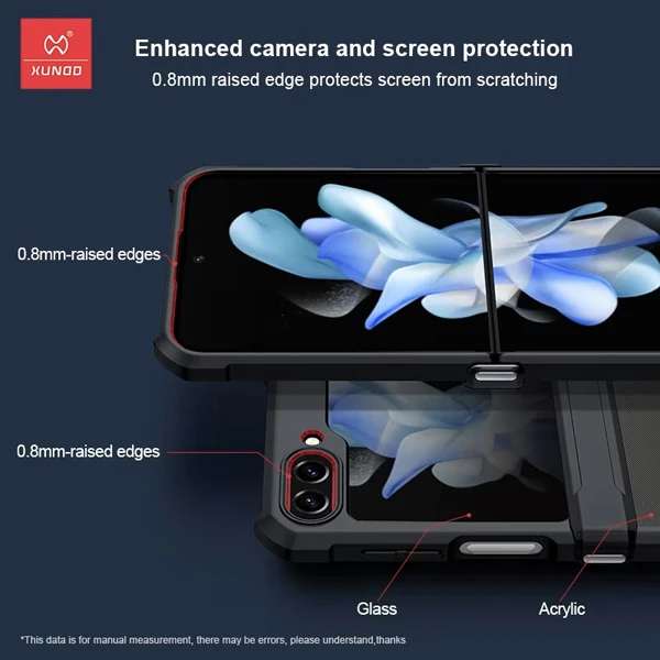 خرید کریستال شیلد شفاف Samsung Galaxy Z Flip 6 مارک XUNDD سری Beatle