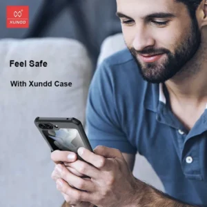 خرید کریستال شیلد شفاف Samsung Galaxy Z Flip 6 مارک XUNDD سری Beatle