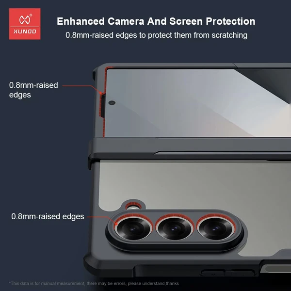 خرید کریستال شیلد مات + محافظ صفحه نمایش بیرونی Samsung Galaxy Z Fold 6 مارک XUNDD سری Beatle