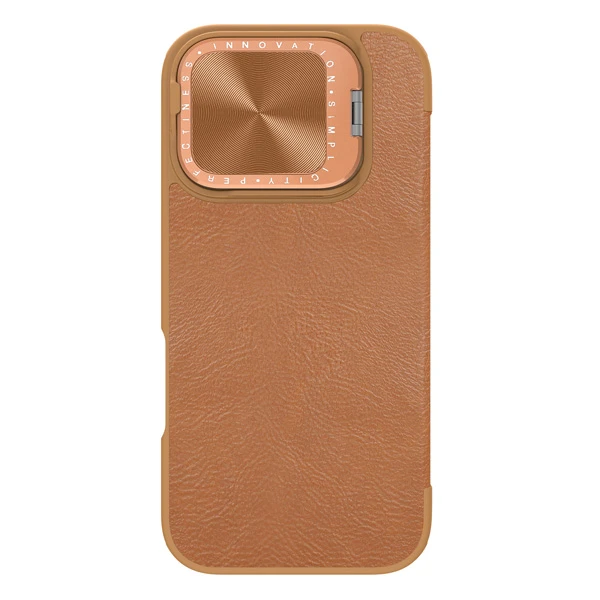 خرید کیف چرمی محافظ دوربین دار iPhone 16 Pro Max مارک نیلکین مدل Qin Prop