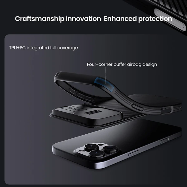 خرید گارد ضد ضربه iPhone 16 Pro Max مارک نیلکین مدل Camshield Pro