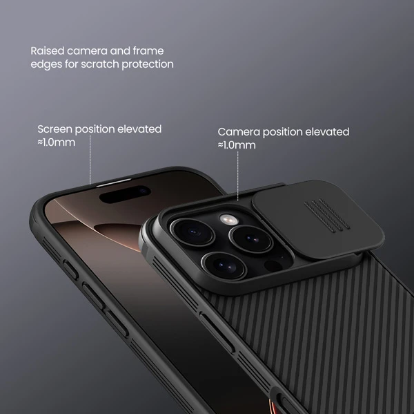 خرید گارد ضد ضربه iPhone 16 Pro Max مارک نیلکین مدل Camshield Pro