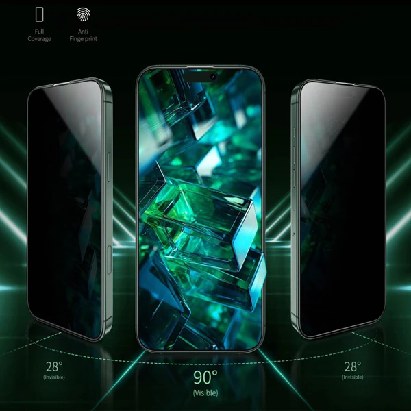 خرید گلس حریم شخصی iPhone 16 Pro Max مارک Green Lion مدل 9H Steve Privacy خرید گلس حریم شخصی iPhone 16 Pro Max مارک Green Lion مدل 9H Steve Privacy