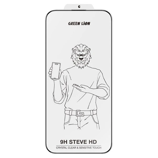 خرید گلس شیشه ای iPhone 16 مارک Green Lion مدل 9H Steve HD خرید گلس شیشه ای iPhone 16 مارک Green Lion مدل 9H Steve HD