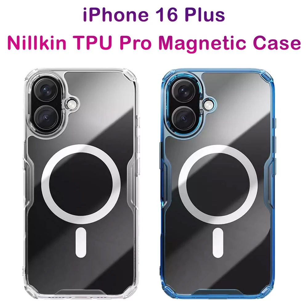 قاب شفاف مگ سیف نیلکین iPhone 16 Plus مدل Nature TPU Pro Magnetic