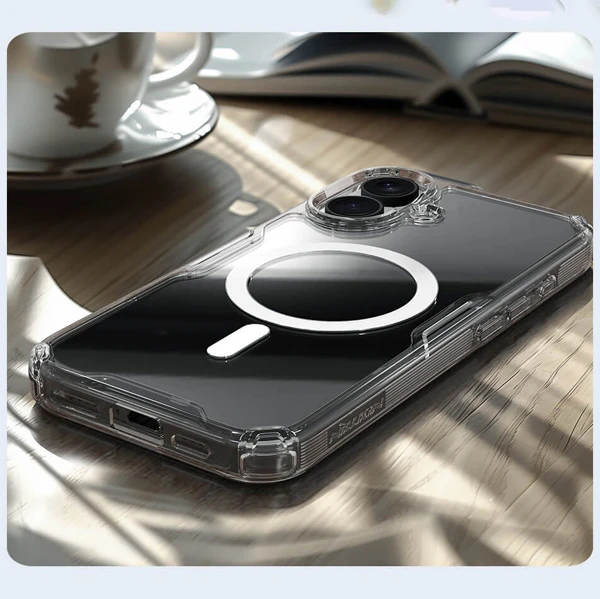 قاب شفاف مگ سیف نیلکین iPhone 16 Plus مدل Nature TPU Pro Magnetic