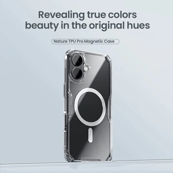 قاب شفاف مگ سیف نیلکین iPhone 16 مدل Nature TPU Pro Magnetic