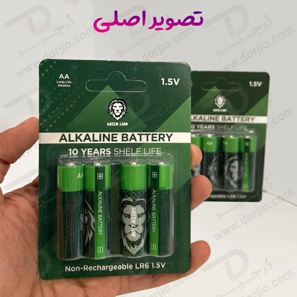 خرید باتری نیم قلمی 1.5 ولت مارک Green Lion گرید AAA - بسته 4 عددی