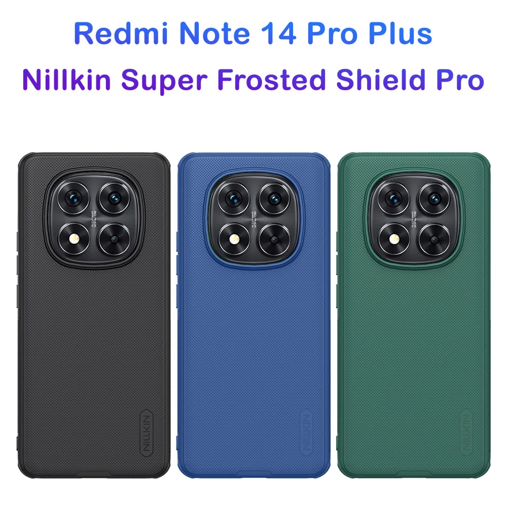 قاب ضد ضربه Xiaomi Redmi Note 14 Pro Plus مارک نیلکین مدل Super Frosted Shield Pro