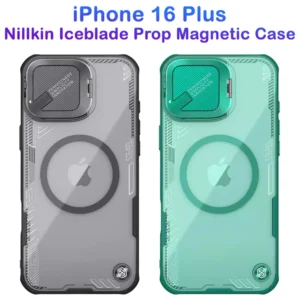 قاب کریستالی مگنتی کمرا استند iPhone 16 Plus مارک نیلکین مدل Iceblade Prop Magnetic