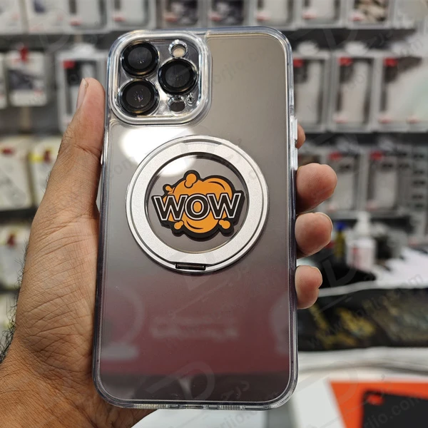 خرید کریستال شفاف رینگ استند مگ سیف iPhone 13 Pro Max مارک XUNDD سری Zero Sense دارای استیکر