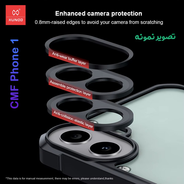 خرید کریستال شیلد شفاف Nothing CMF Phone 1 مارک XUNDD سری Beatle