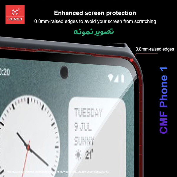 خرید کریستال شیلد شفاف Nothing CMF Phone 1 مارک XUNDD سری Beatle