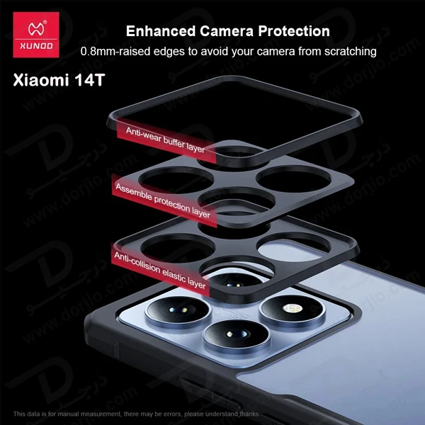 خرید کریستال شیلد شفاف Xiaomi 14T مارک XUNDD سری Beatle