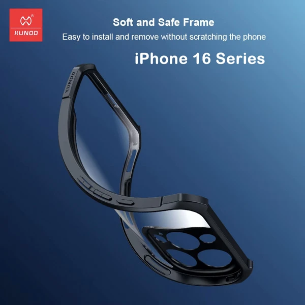 خرید کریستال شیلد شفاف iPhone 16 مارک XUNDD سری Beatle
