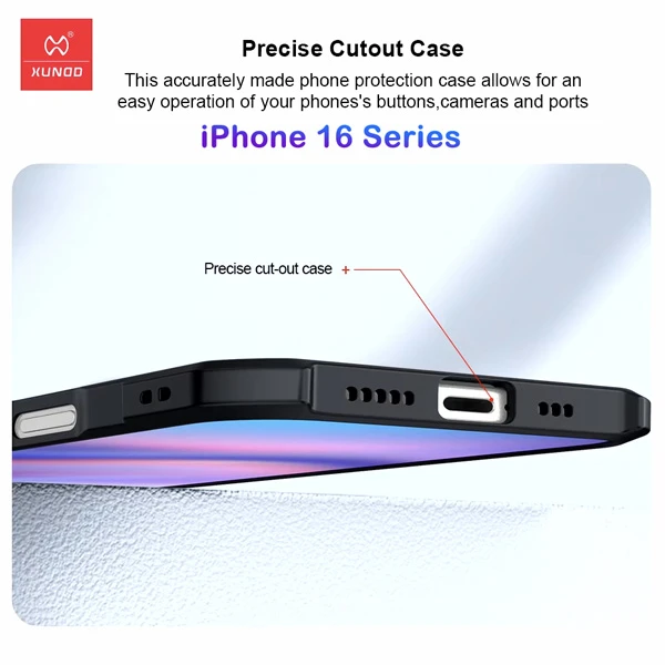 خرید کریستال شیلد شفاف iPhone 16 مارک XUNDD سری Beatle