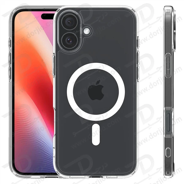 خرید کریستال کاور شفاف مگ سیف iPhone 16 مارک Spigen