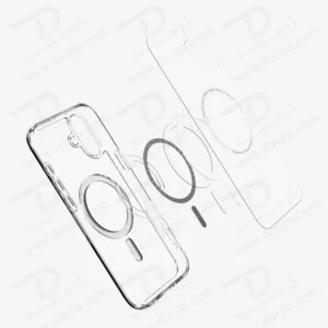 خرید کریستال کاور شفاف مگ سیف iPhone 16 مارک Spigen