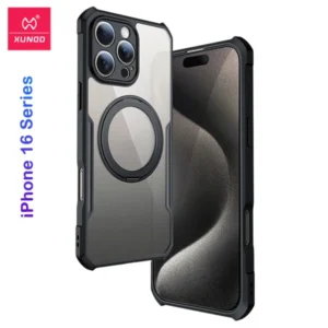 خرید گارد شفاف رینگ استند مگ سیف iPhone 16 Pro Max مارک XUNDD سری Beatle Magnetic Holder