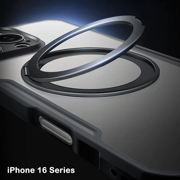 خرید گارد شفاف رینگ استند مگ سیف iPhone 16 Pro Max مارک XUNDD سری Beatle Magnetic Holder