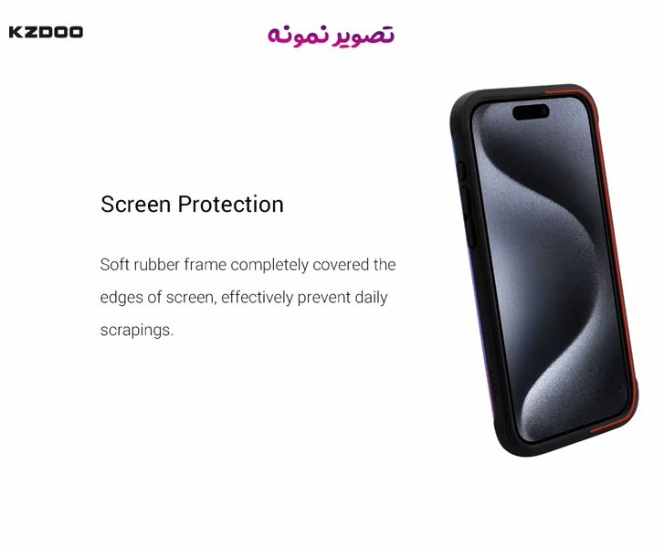 خرید گارد ضد ضربه ARES گوشی iPhone 16 Pro Max مارک KZDOO