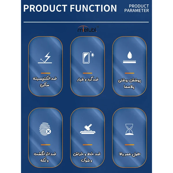 خرید گلس شیشه ای iPhone 16 Pro مارک Mietubl مدل Anti-Static Dustproof