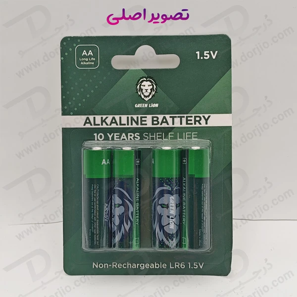 خرید باتری نیم قلمی 1.5 ولت مارک Green Lion گرید AAA - بسته 4 عددی