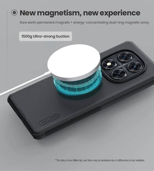 خرید قاب ضد ضربه مگنتی Xiaomi Redmi Note 14 Pro 5G مارک نیلکین مدل Super Frosted Shield Pro Magnetic