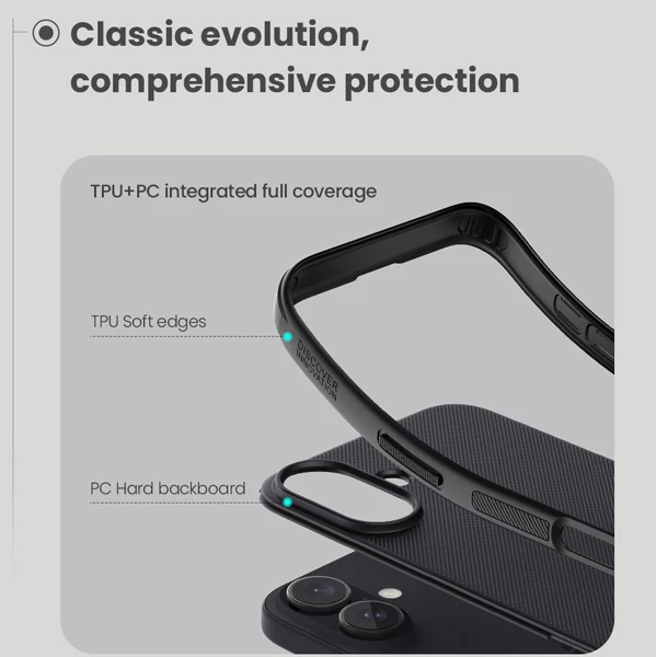 خرید قاب ضد ضربه مگنتی iPhone 16 مارک نیلکین مدل Super Frosted Shield Pro Magnetic