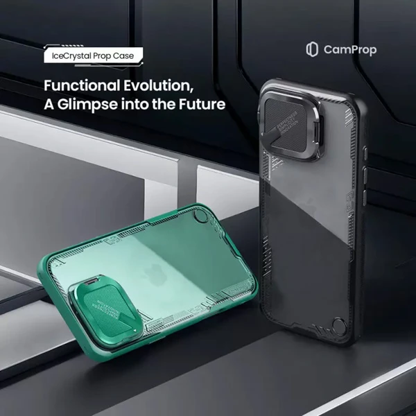 قاب کریستالی کمرا استند iPhone 16 Plus مارک نیلکین مدل Iceblade Prop