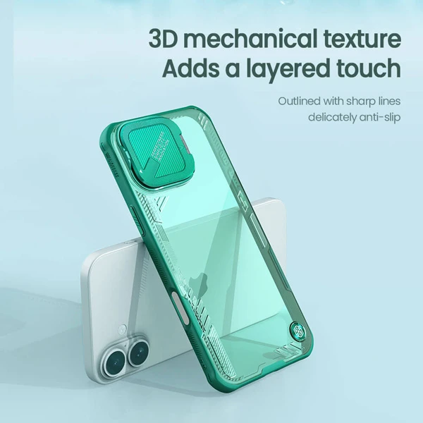 خرید قاب کریستالی کمرا استند iPhone 16 Plus مارک نیلکین مدل Iceblade Prop