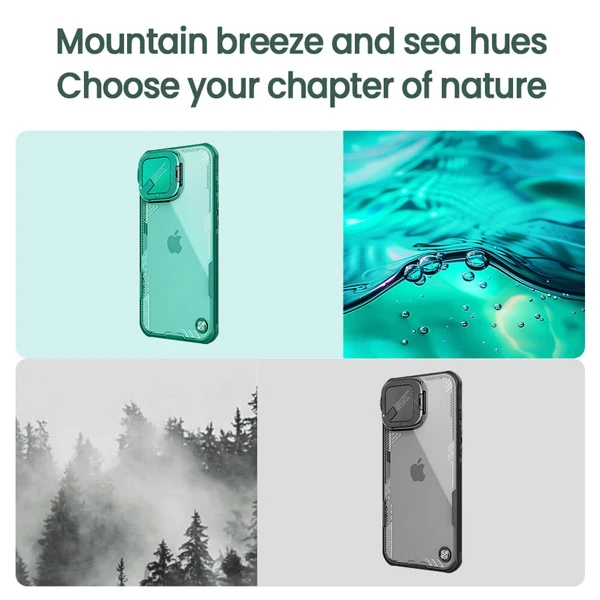 خرید قاب کریستالی کمرا استند iPhone 16 Plus مارک نیلکین مدل Iceblade Prop