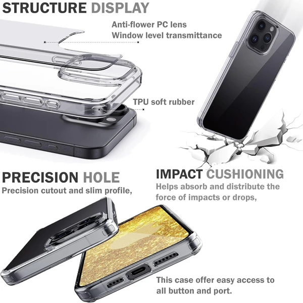 خرید کریستال کاور شفاف iPhone 16 Pro