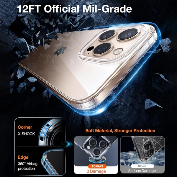 خرید کریستال کاور شفاف iPhone 16 Pro