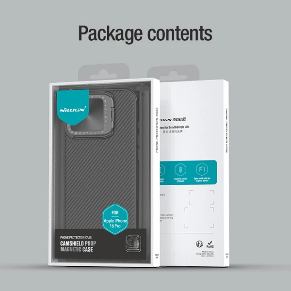 خرید قاب ضد ضربه مگنتی کمرا استند iPhone 16 Pro مارک نیلکین مدل Camshield Prop Magnetic