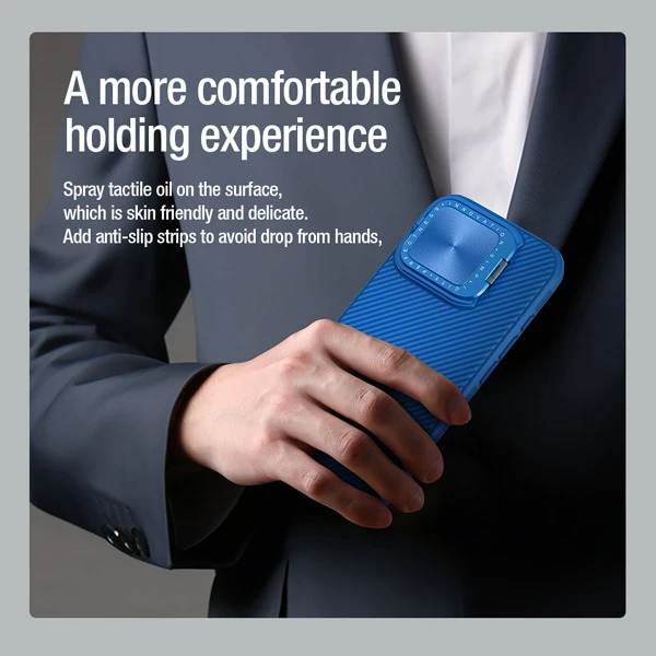 خرید قاب ضد ضربه کمرا استند iPhone 16 Pro Max مارک نیلکین مدل Camshield Prop