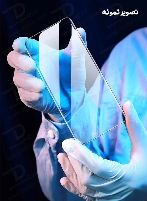 خرید گلس شیشه ای تمام شفاف iPhone 16 Pro Max با ابزار مخصوص نصب مارک XUNDD سری AXE