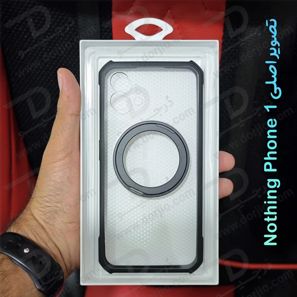 خرید گارد شفاف رینگ استند مگ سیف Nothing Phone 1 مارک XUNDD سری Beatle Rotatable Magnetic