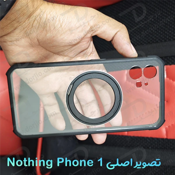 خرید گارد شفاف رینگ استند مگ سیف Nothing Phone 1 مارک XUNDD سری Beatle Rotatable Magnetic