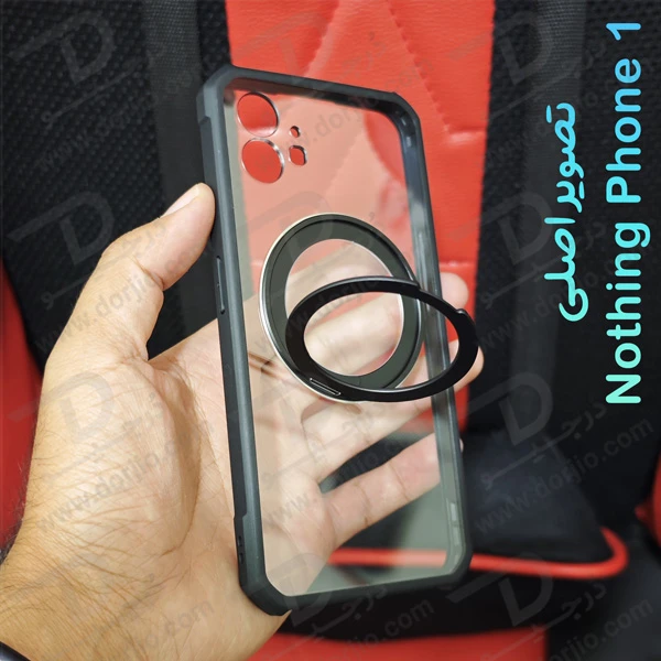 خرید گارد شفاف رینگ استند مگ سیف Nothing Phone 1 مارک XUNDD سری Beatle Rotatable Magnetic