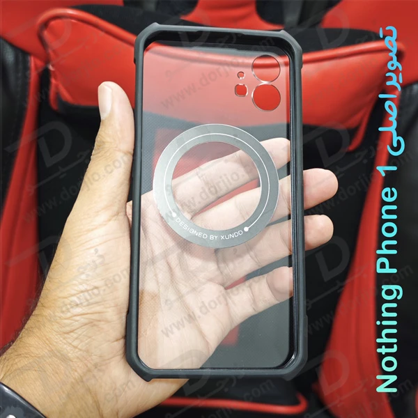 خرید گارد شفاف رینگ استند مگ سیف Nothing Phone 1 مارک XUNDD سری Beatle Rotatable Magnetic