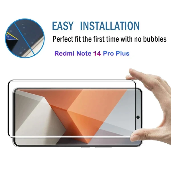  گلس فول چسب تمام صفحه Xiaomi Redmi Note 14 Pro Plus مارک Mietubl مدل 3D Edge