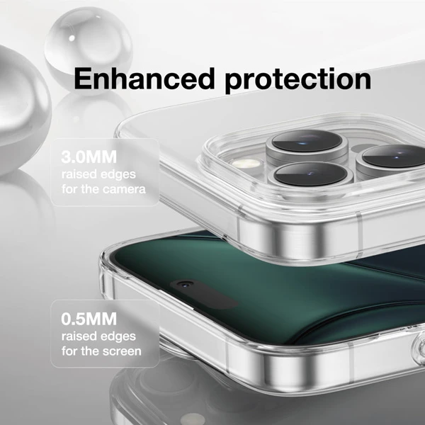 خرید قاب Delgado PC تمام شفاف iPhone 16 Pro Max مارک Green Lion