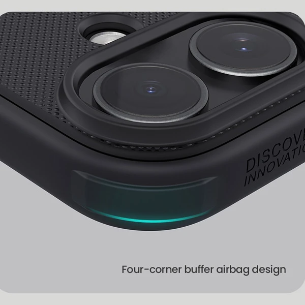 قاب ضد ضربه حفره لوگو iPhone 16 مارک نیلکین مدل Super Frosted Shield Pro With LOGO cutout