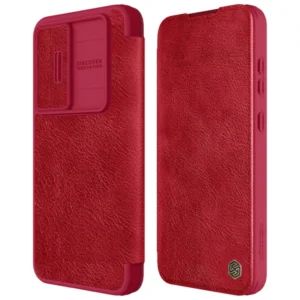 خرید کیف چرمی محافظ دوربین دار Samsung Galaxy S24 FE مارک نیلکین مدل Qin Pro