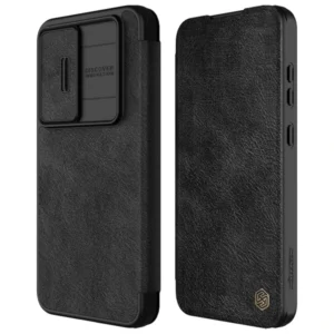 خرید کیف چرمی محافظ دوربین دار Samsung Galaxy S24 FE مارک نیلکین مدل Qin Pro