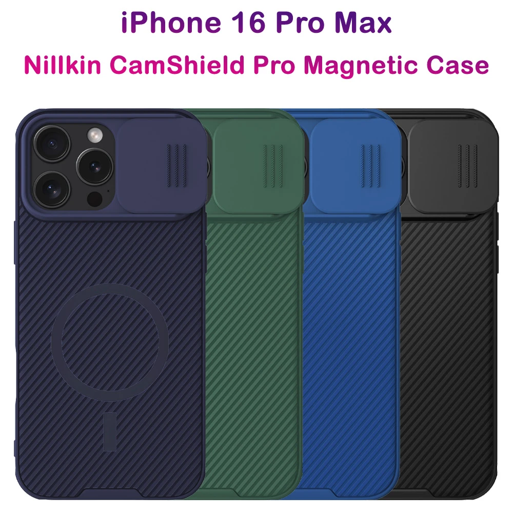 خرید گارد ضد ضربه مگ سیف iPhone 16 Pro Max مارک نیلکین مدل Camshield Pro Magnetic