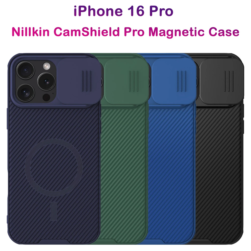 خرید گارد ضد ضربه مگ سیف iPhone 16 Pro مارک نیلکین مدل Camshield Pro Magnetic