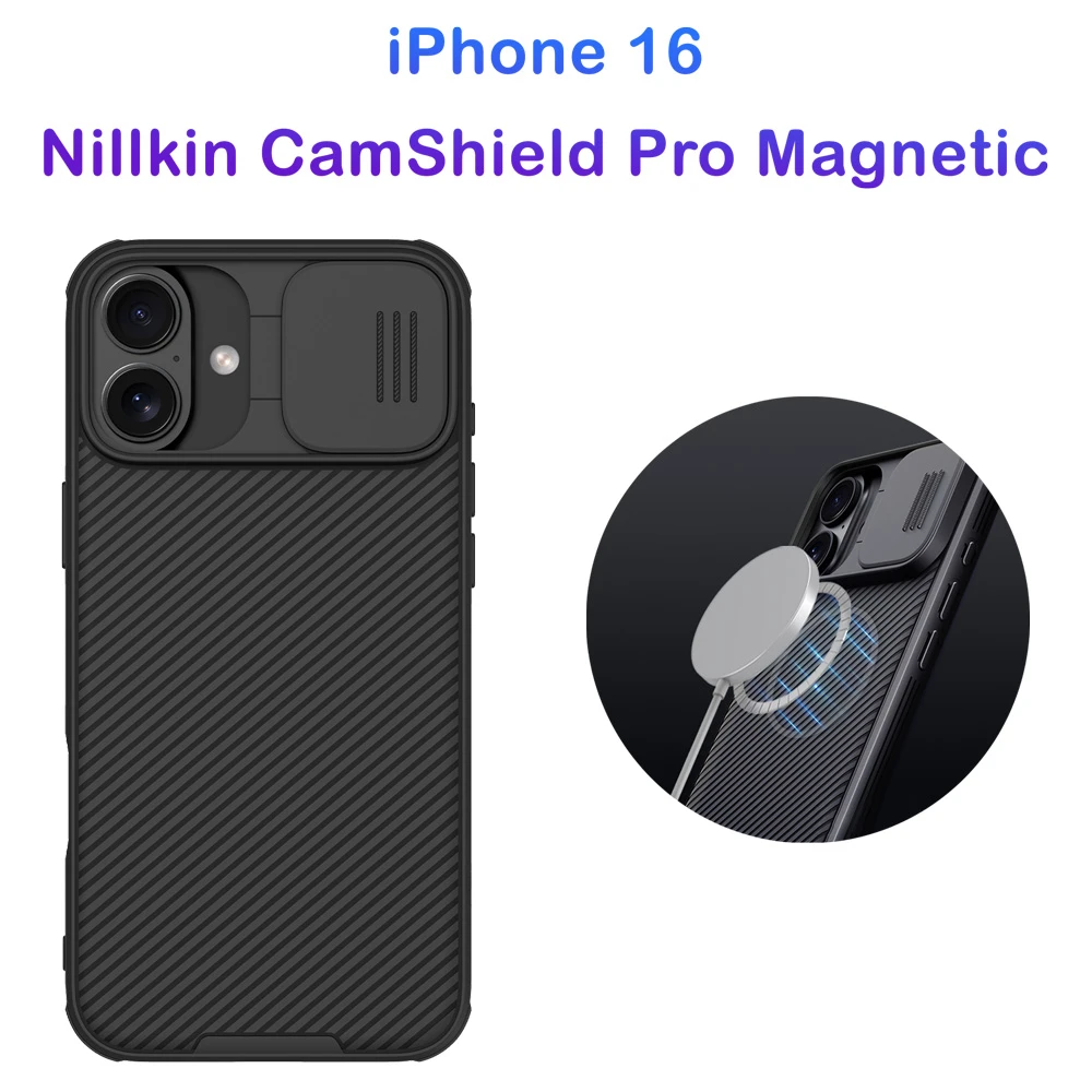 خرید گارد ضد ضربه مگ سیف iPhone 16 مارک نیلکین مدل Camshield Pro Magnetic